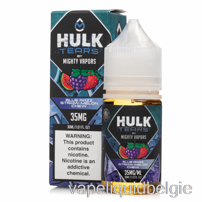 Vape Vloeistof Blue Razz Stro Meloen Kauwen - Hulk Tranen Zouten - 30ml 50mg